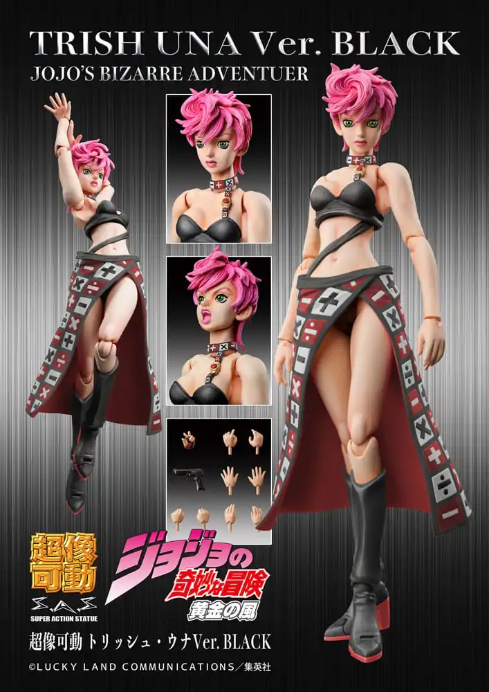 JoJo's Bizarre Adventure Part 5 Super Action akční figurka Chozokado Trish Una Black Ver. 15 cm fotografii produktu