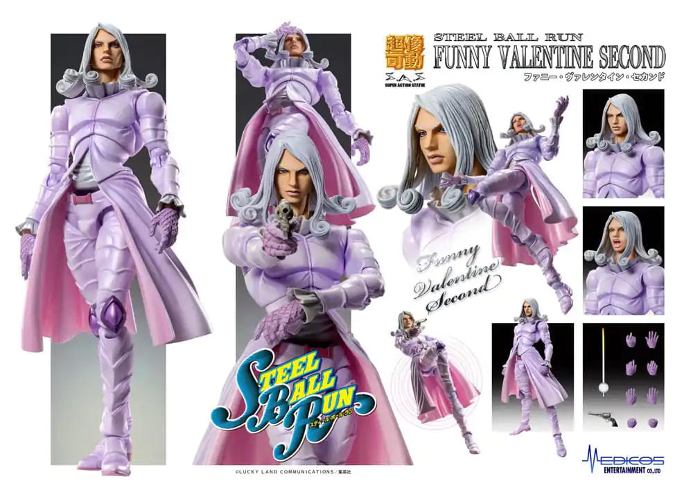 JoJo's Bizarre Adventure Part7 Steel Ball Run Super Akční akční figurka Chozokado Funny Valentine Second 15 cm fotografii produktu