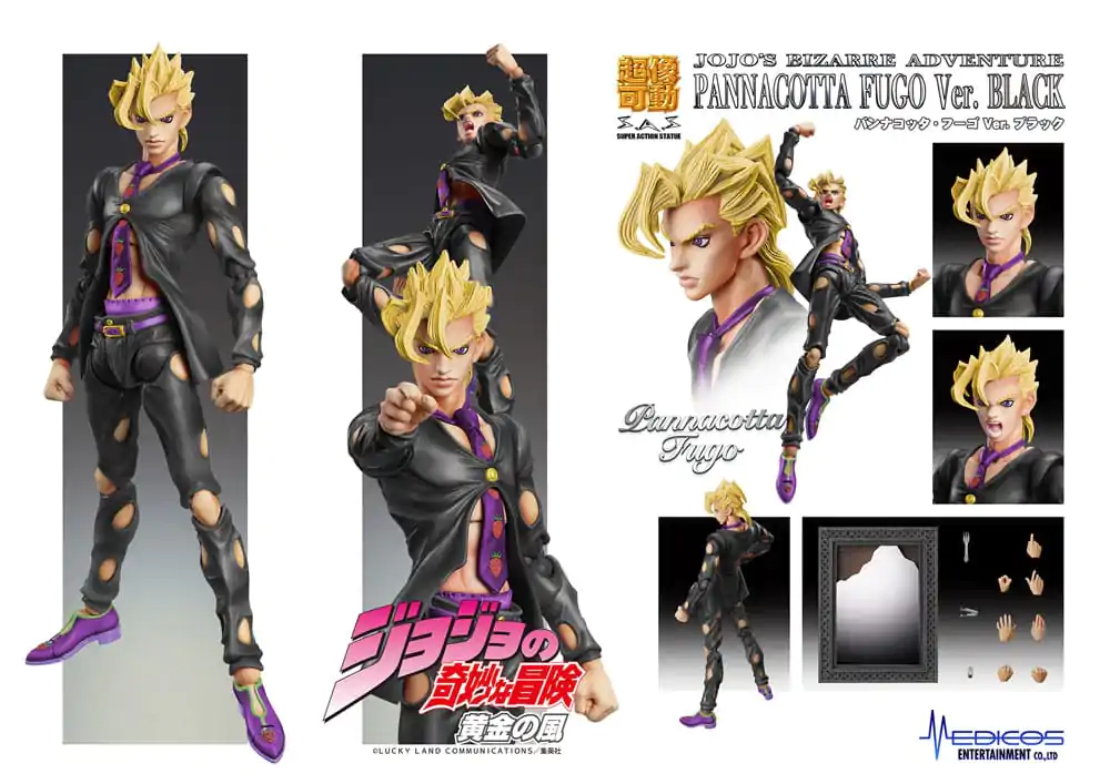 JoJo's Bizarre Adventure Part 5: Golden Wind akční figurka Chozokado (Pannacotta Fugo Ver. Black) 15 cm fotografii produktu