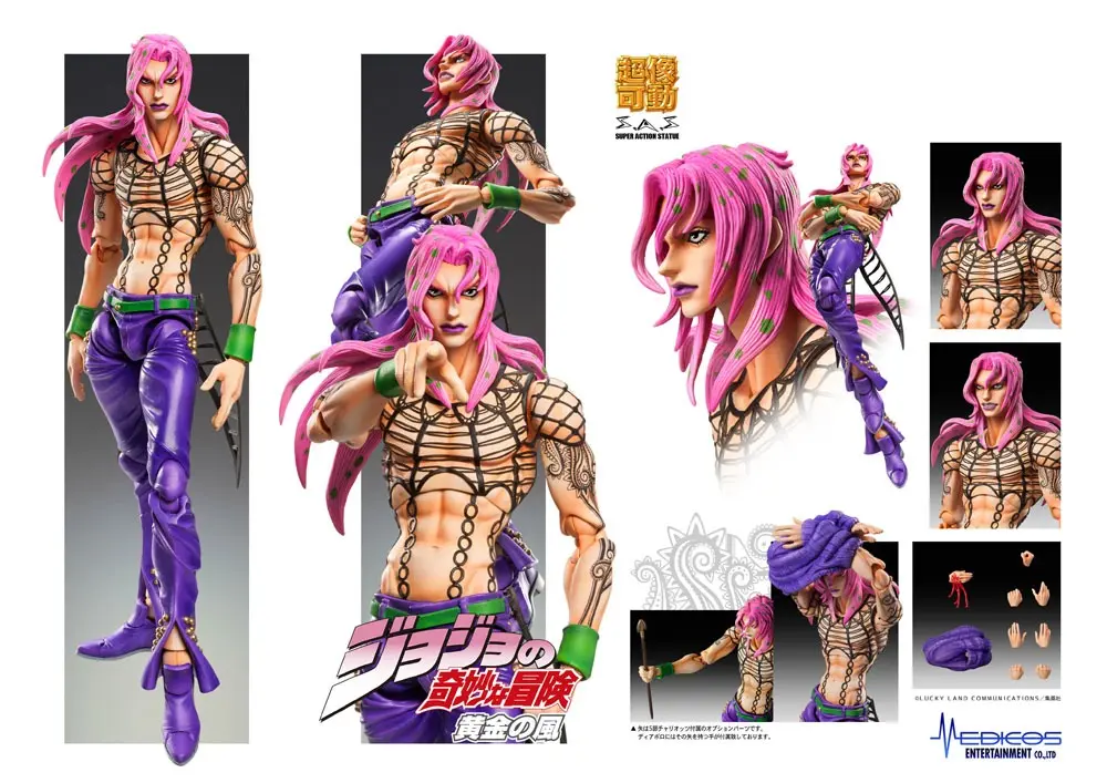 JoJo's Bizarre Adventure Part5 Super Action Akční figurka Chozokado (Diavolo) (re-run) 15 cm fotografii produktu