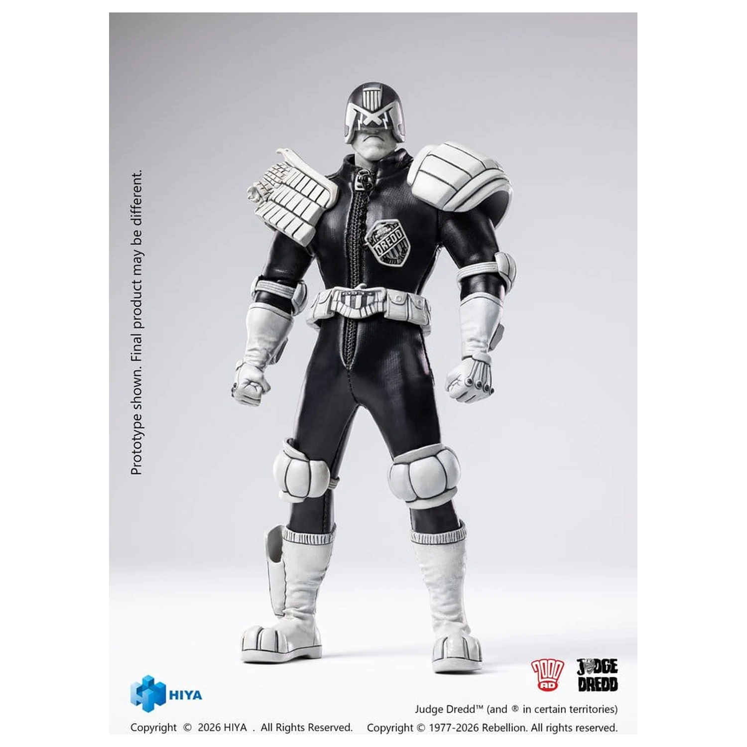 Judge Dredd Exquisite Super akční figurka 1/12 Judge Dredd Black & White verze 15 cm fotografii produktu