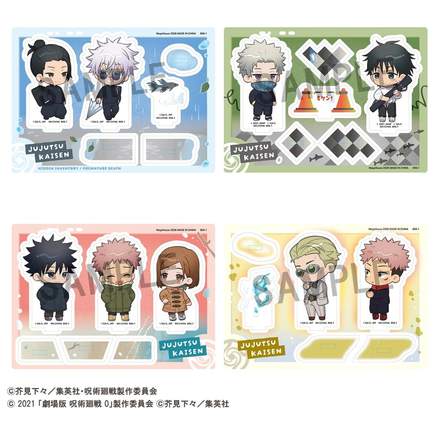 Jujutsu Kaisen Buddycolle Akrylový stojan 5. výročí C Megumi Fushiguro, Yuji Itadori & Nobara Kugisaki 10 cm fotografii produktu