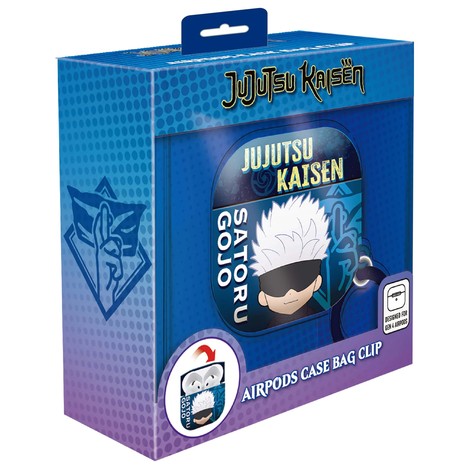 Jujutsu Kaisen Gojo 3D pěnové pouzdro na AirPods s klipem na tašku fotografii produktu