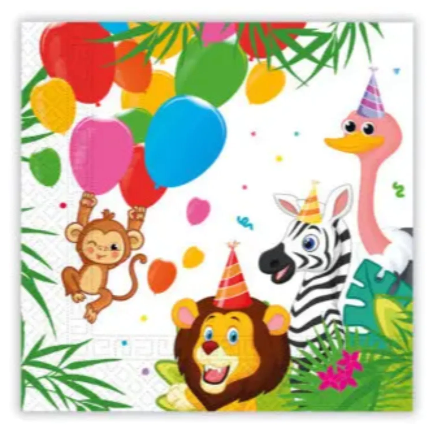 Jungle balónky, Jungle ubrousky 20 ks 33x33 cm FSC fotografii produktu