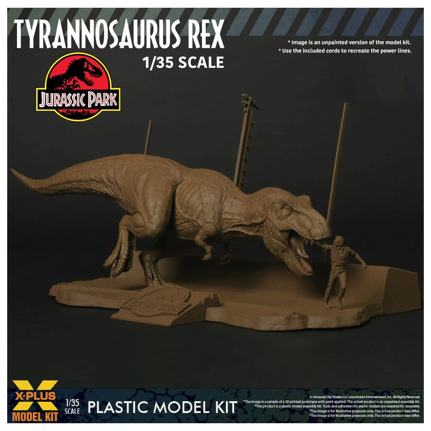 Jurassic Park Plastikový Model Stavebnice 1/35 Tyrannosaurus Rex 42 cm fotografii produktu