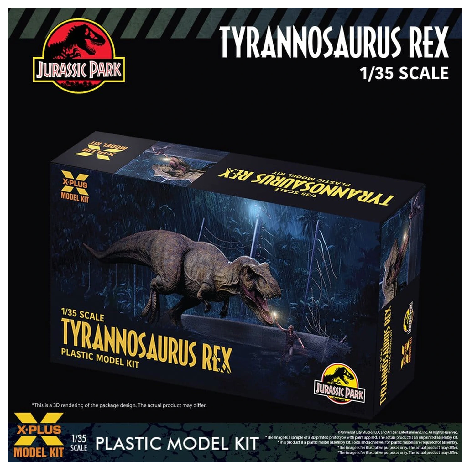 Jurassic Park Plastikový Model Stavebnice 1/35 Tyrannosaurus Rex 42 cm fotografii produktu