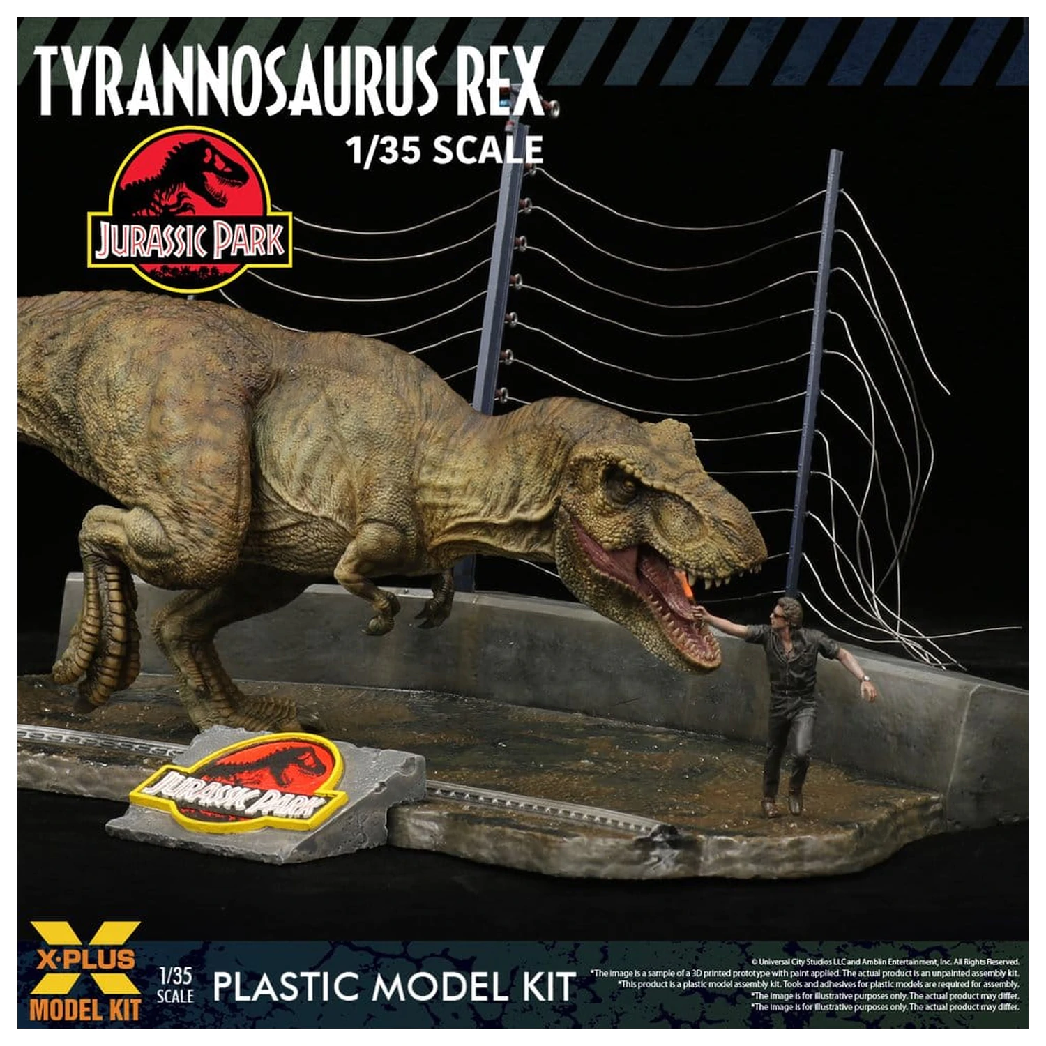 Jurassic Park Plastikový Model Stavebnice 1/35 Tyrannosaurus Rex 42 cm fotografii produktu