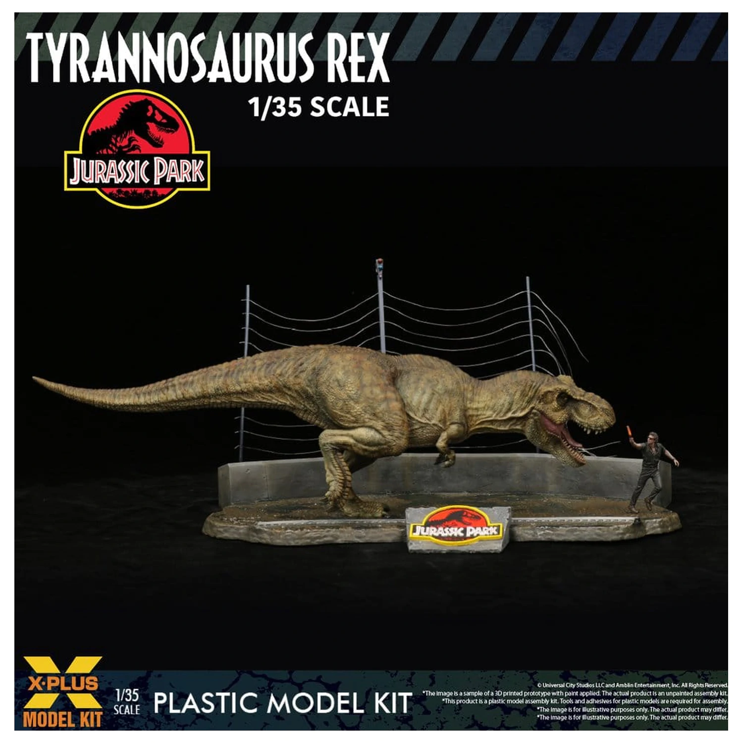 Jurassic Park Plastikový Model Stavebnice 1/35 Tyrannosaurus Rex 42 cm fotografii produktu