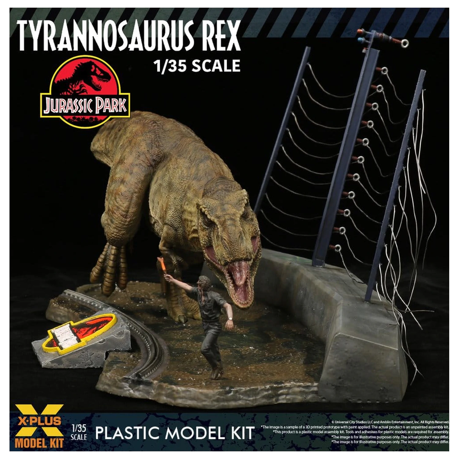 Jurassic Park Plastikový Model Stavebnice 1/35 Tyrannosaurus Rex 42 cm fotografii produktu