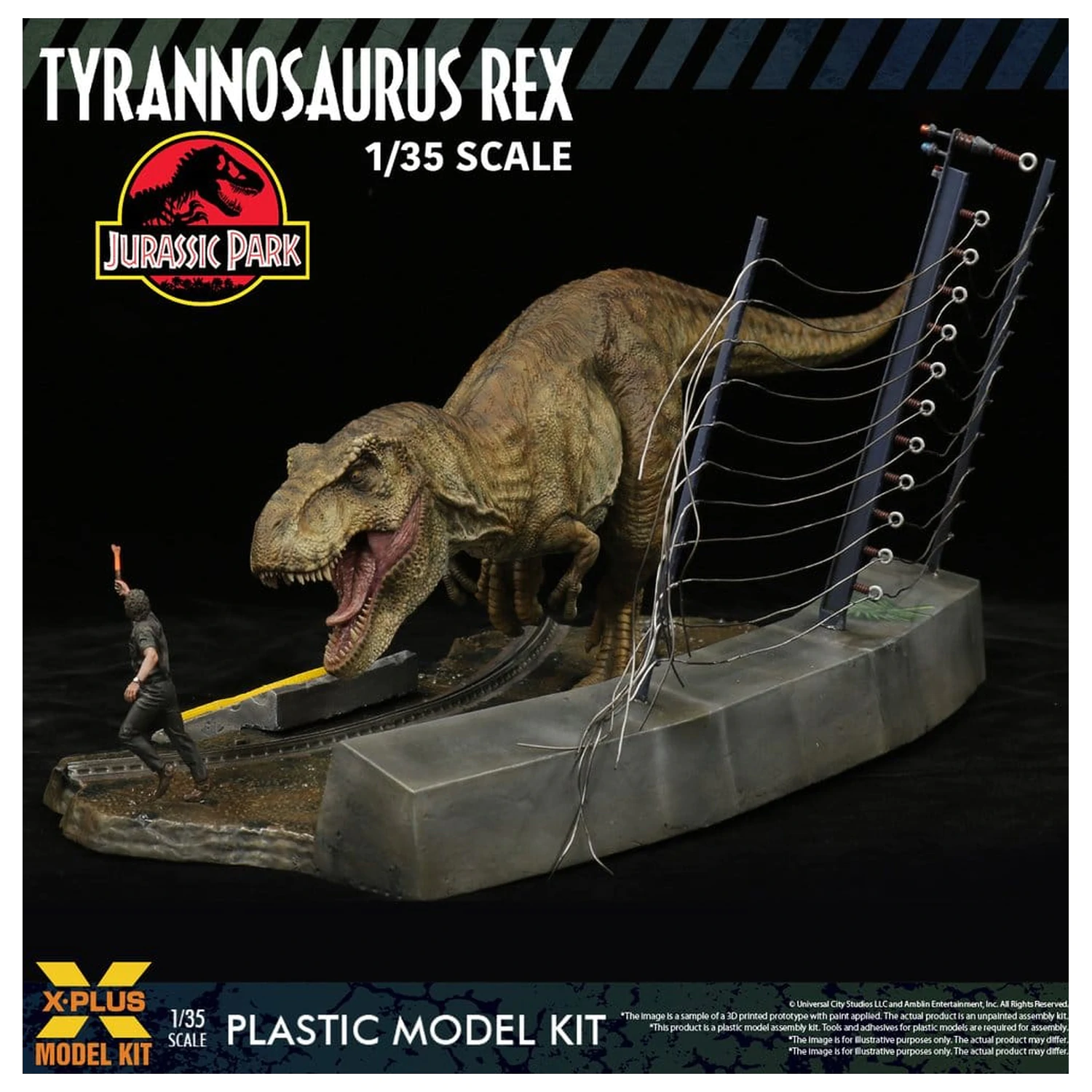 Jurassic Park Plastikový Model Stavebnice 1/35 Tyrannosaurus Rex 42 cm fotografii produktu