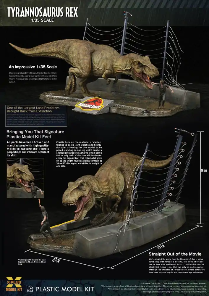 Jurassic Park Plastiková stavebnice 1/35 Tyrannosaurus Rex 42 cm fotografii produktu