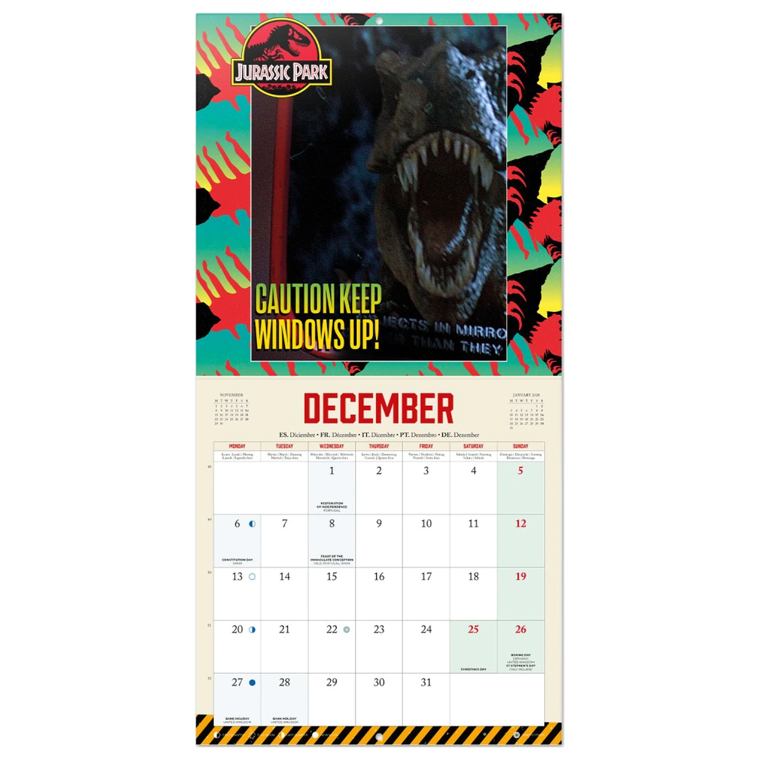 Jurassic Park 2027 Nástěnný kalendář 30 x 30 cm fotografii produktu