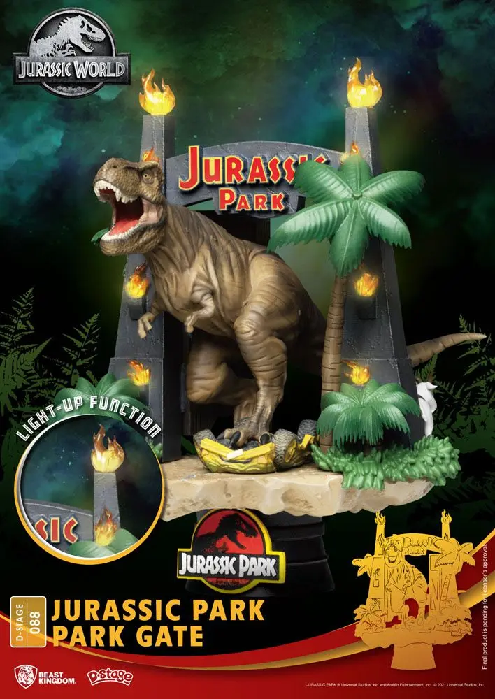 Jurassic Park D-Stage PVC Diorama Brána do Parku 15 cm fotografii produktu