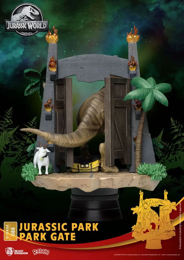 Jurassic Park D-Stage PVC Diorama Brána do Parku 15 cm fotografii produktu