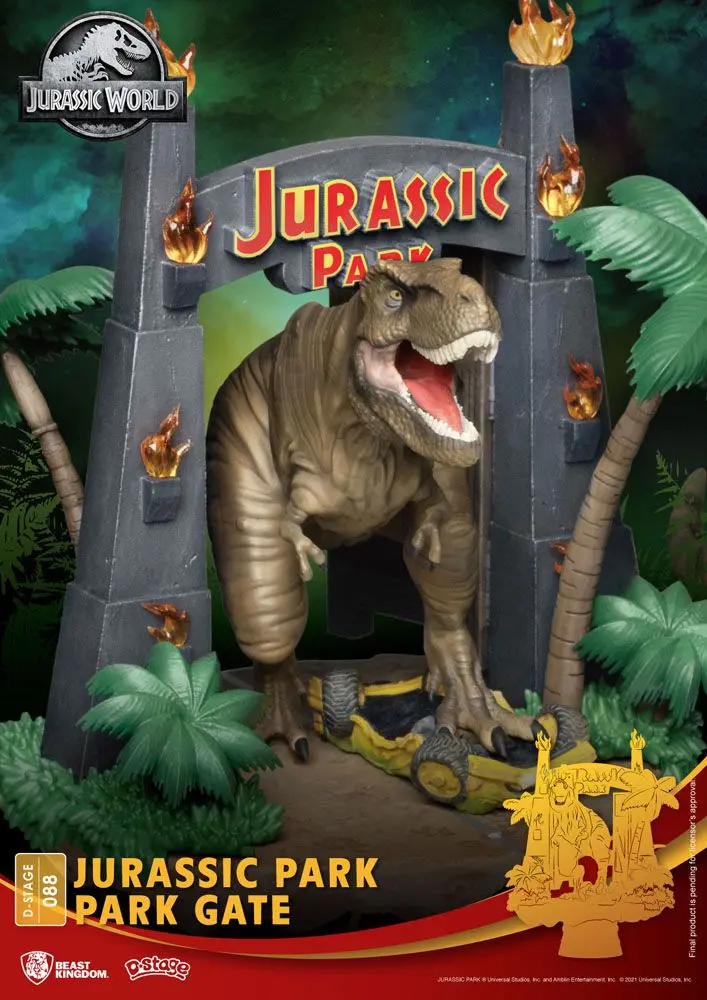 Jurassic Park D-Stage PVC Diorama Brána do Parku 15 cm fotografii produktu