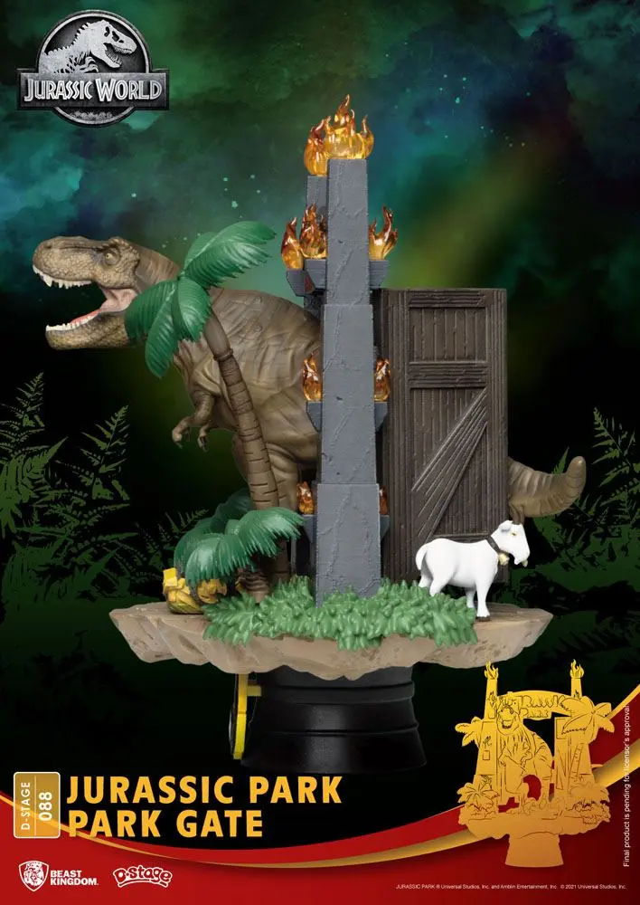 Jurassic Park D-Stage PVC Diorama Brána do Parku 15 cm fotografii produktu