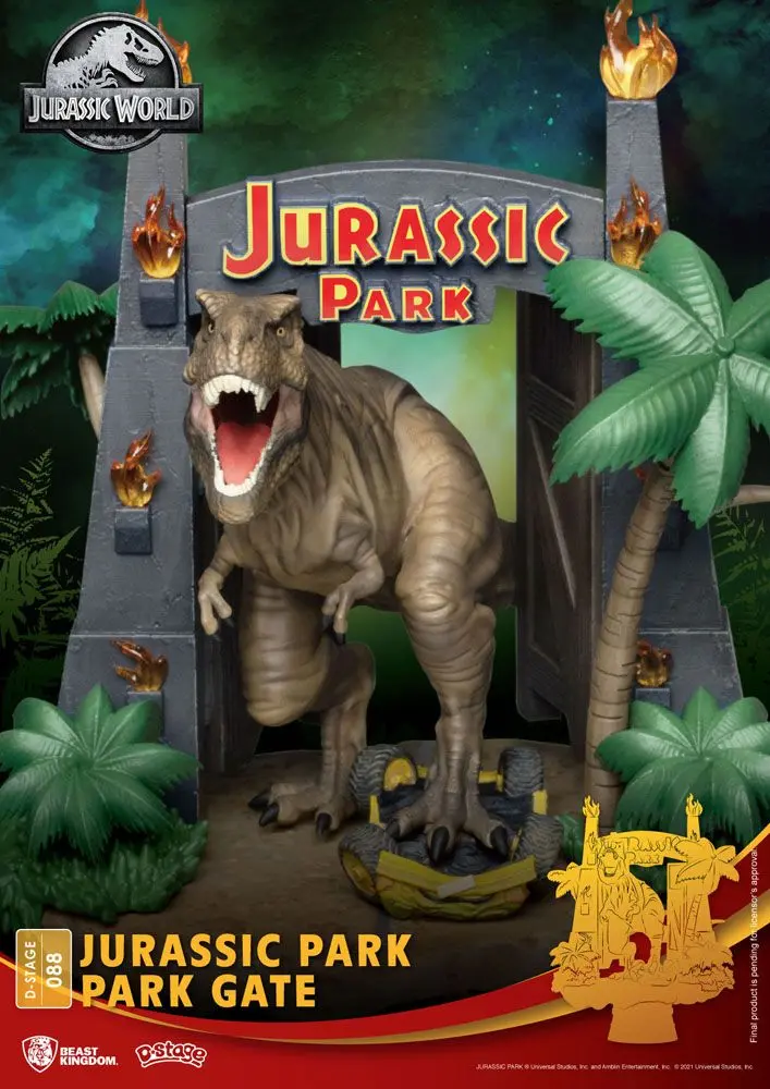 Jurassic Park D-Stage PVC Diorama Brána do Parku 15 cm fotografii produktu