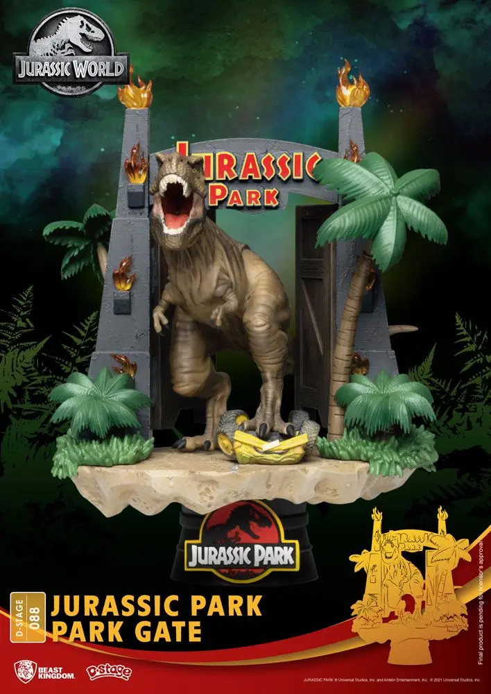 Jurassic Park D-Stage PVC Diorama Brána do Parku 15 cm fotografii produktu
