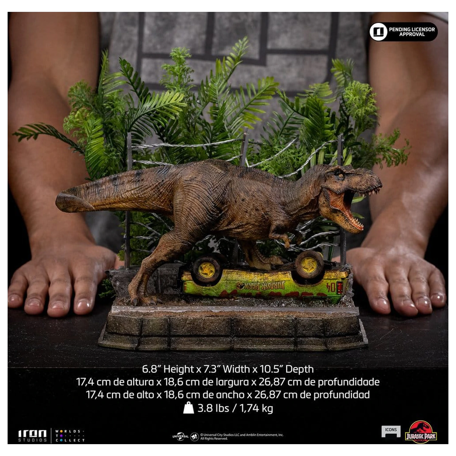 Jurassic Park Icons Socha T-Rex Breakout Set A 17 cm fotografii produktu