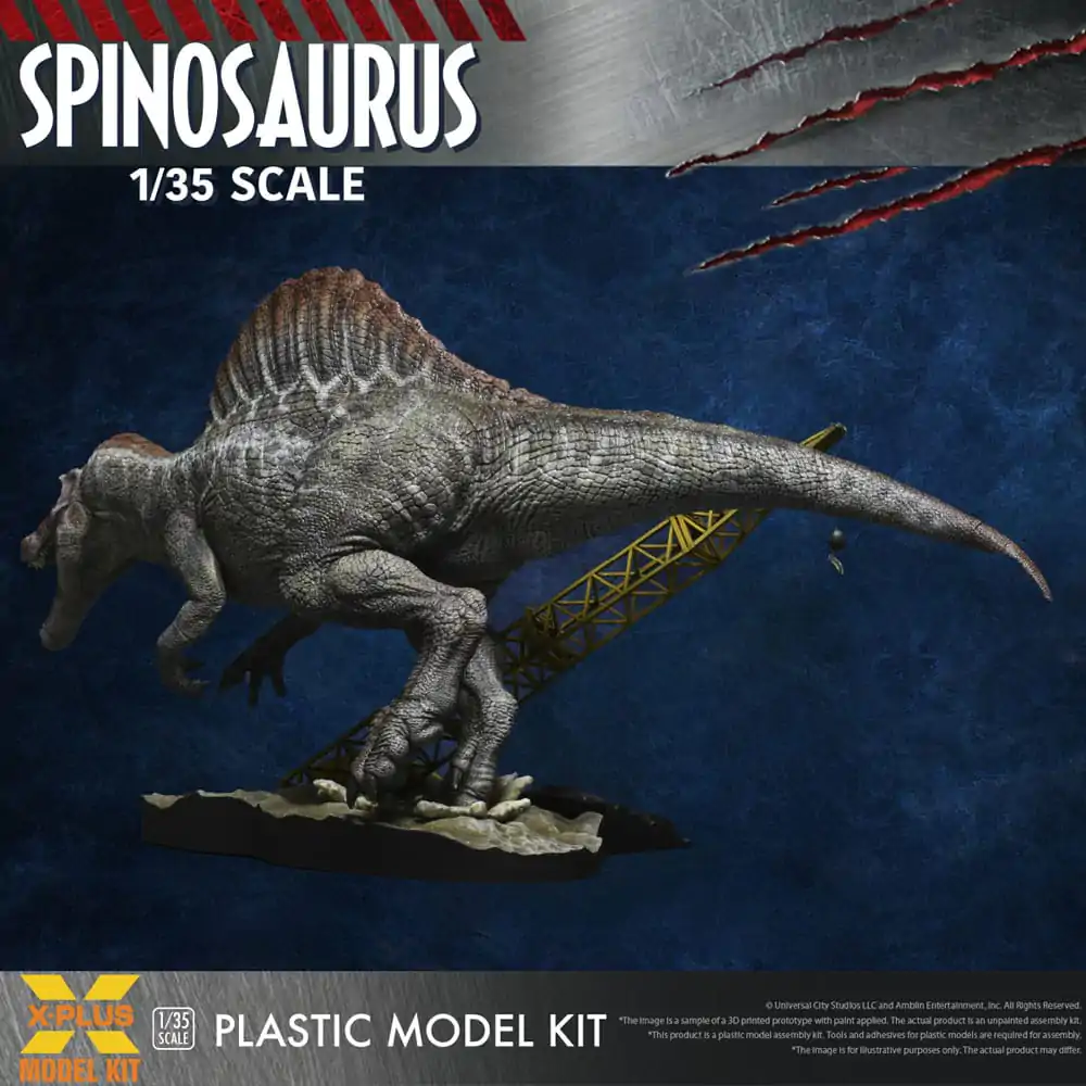 Jurassic Park III Plastic Model Kit 1/35 Spinosaurus 41 cm Plastiková Modelářská Sada fotografii produktu