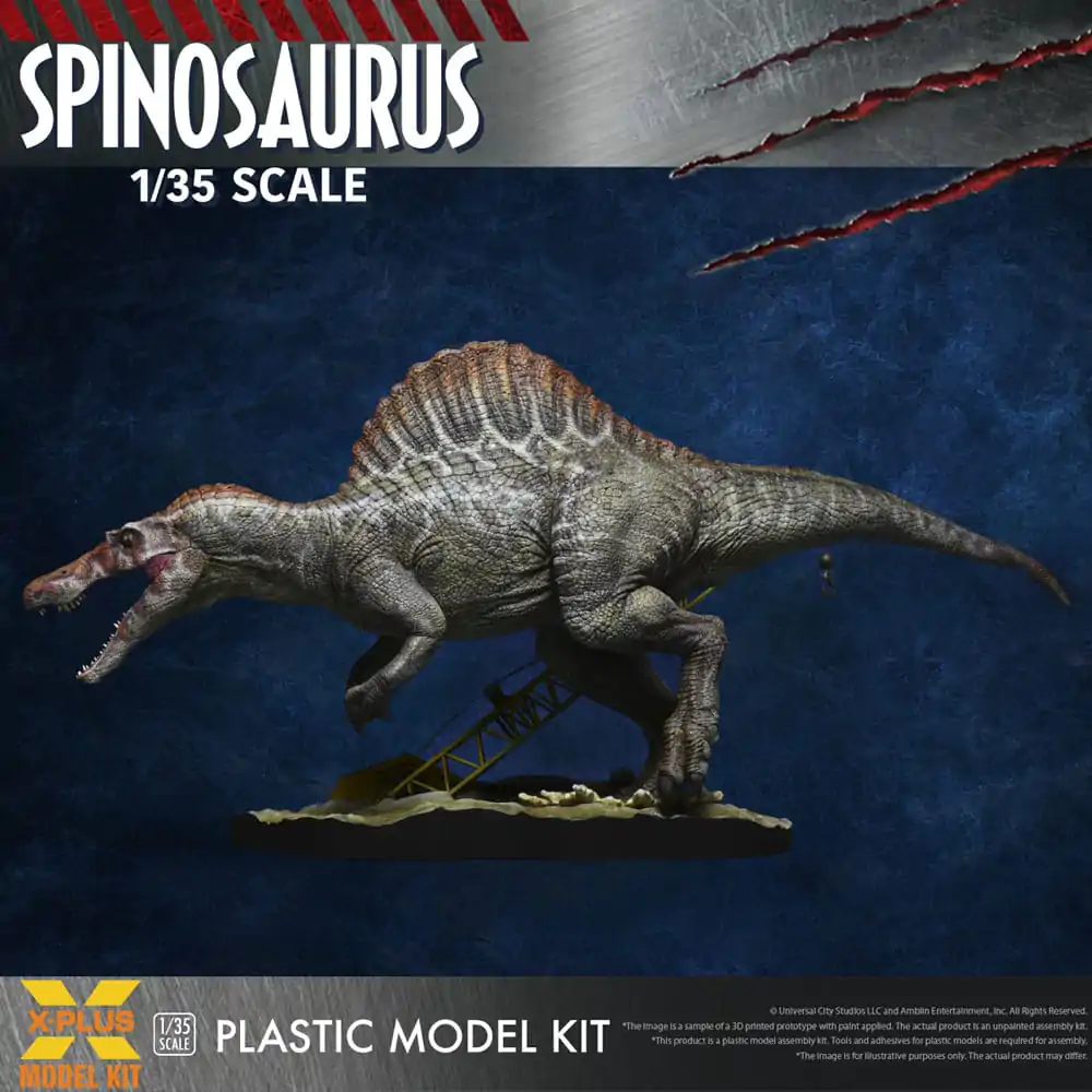 Jurassic Park III Plastic Model Kit 1/35 Spinosaurus 41 cm Plastiková Modelářská Sada fotografii produktu