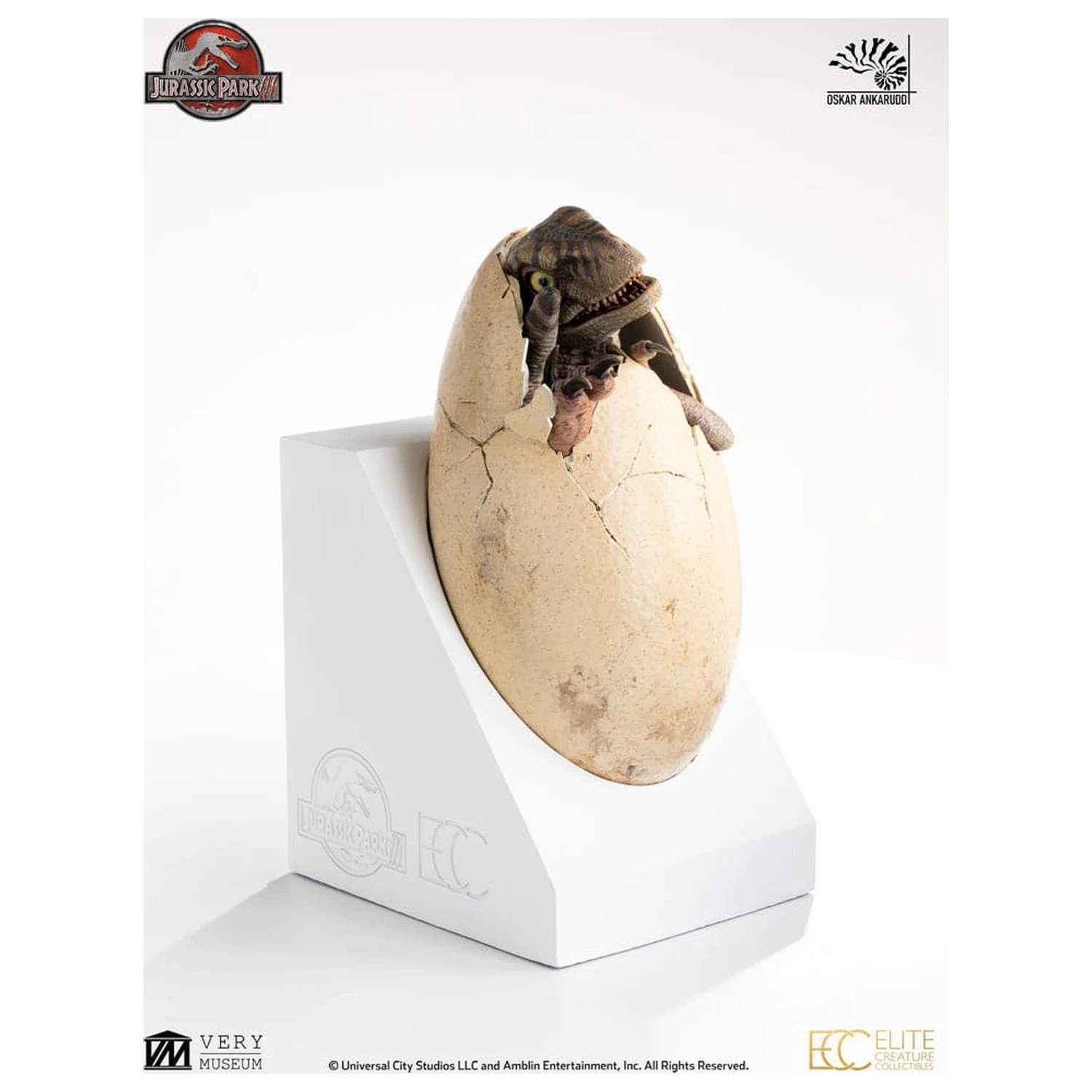 Jurassic Park III ECC Elite Creature Line socha White Queen líhnoucí se vejce 13 cm fotografii produktu