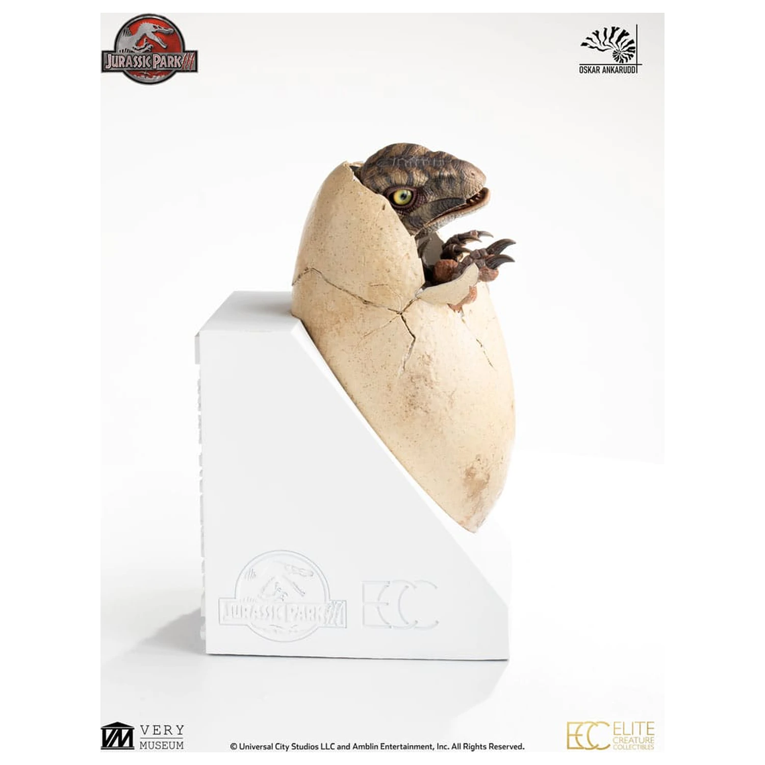Jurassic Park III ECC Elite Creature Line socha White Queen líhnoucí se vejce 13 cm fotografii produktu