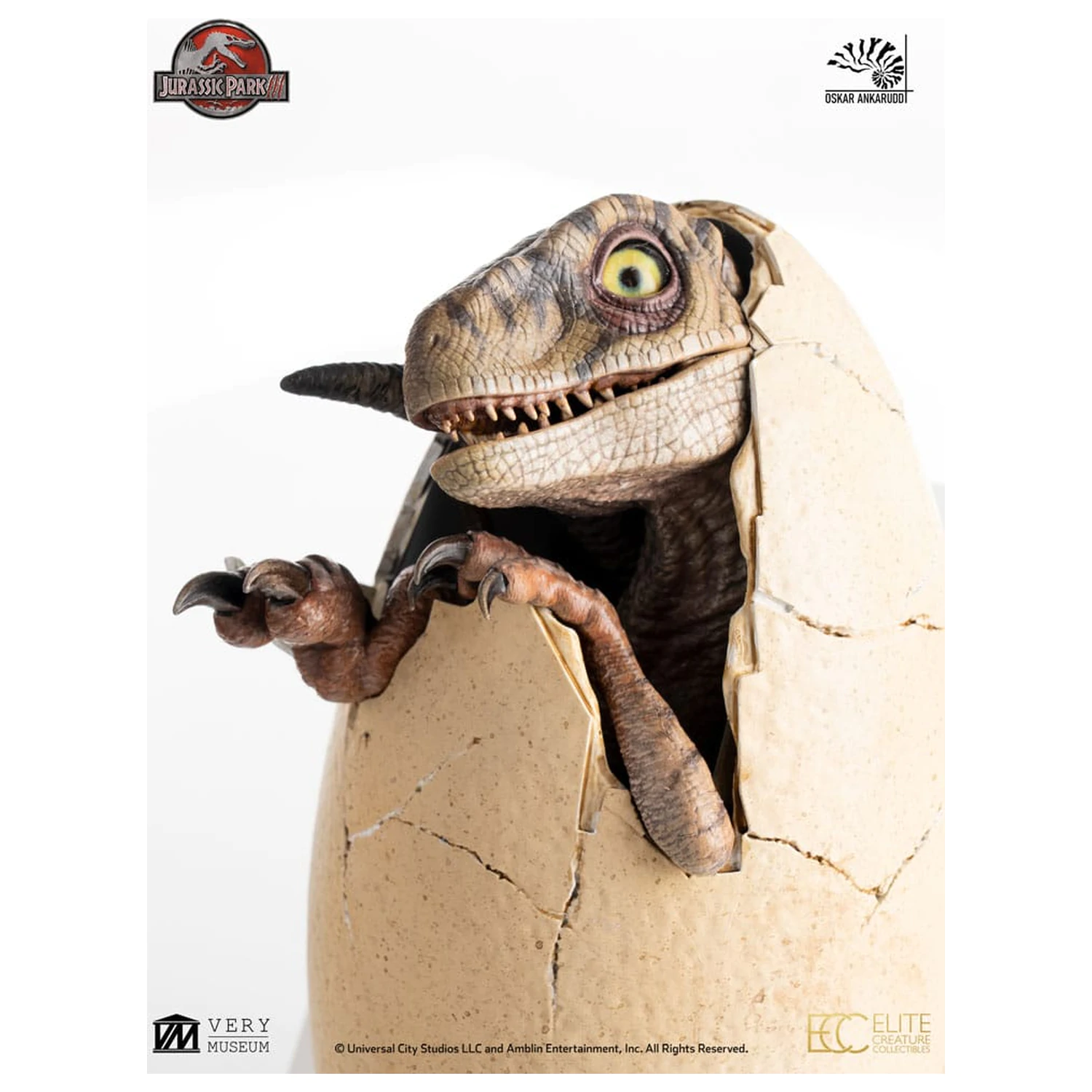 Jurassic Park III ECC Elite Creature Line socha White Queen líhnoucí se vejce 13 cm fotografii produktu