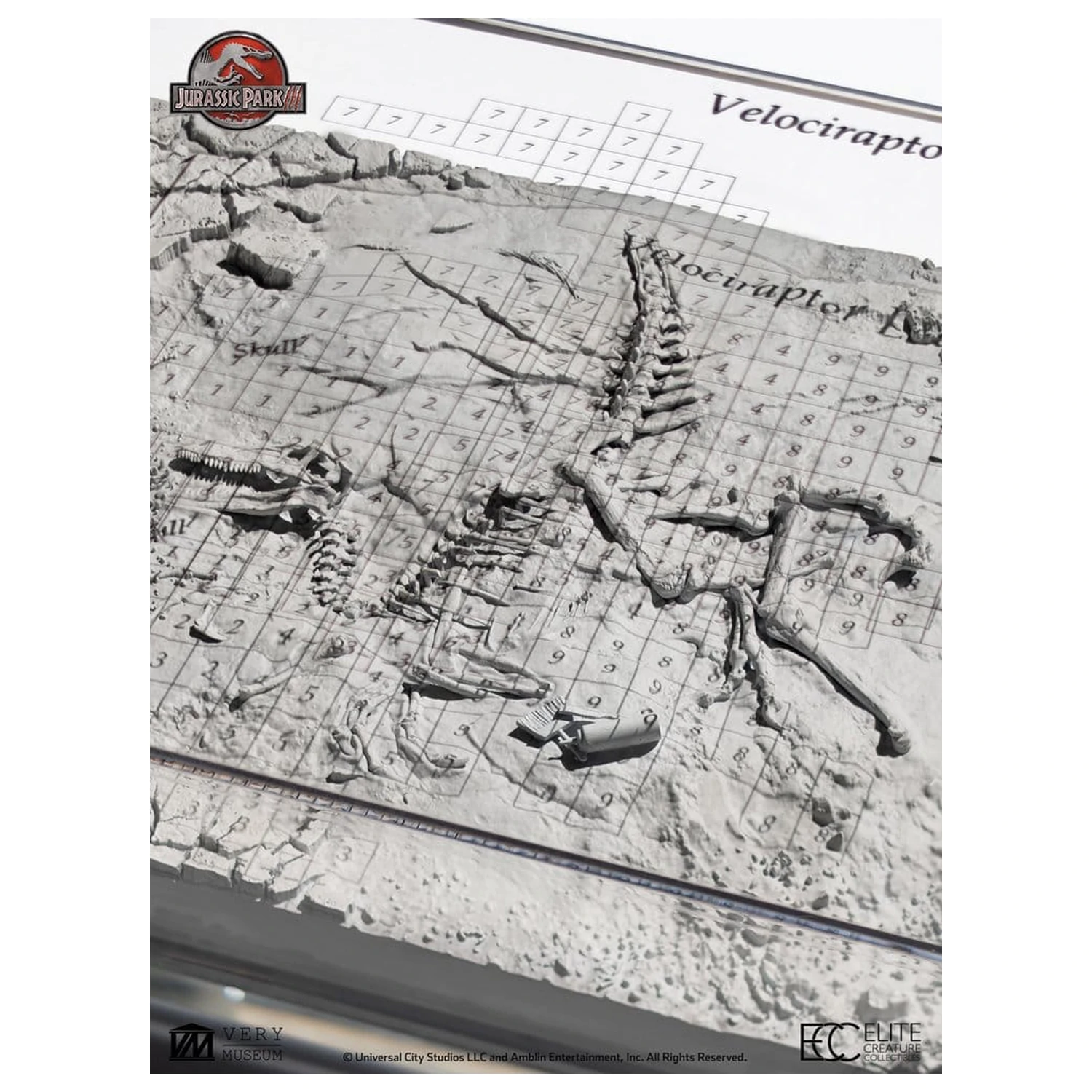 Jurassic Park III mapa vykopávek Velociraptor 27 cm fotografii produktu