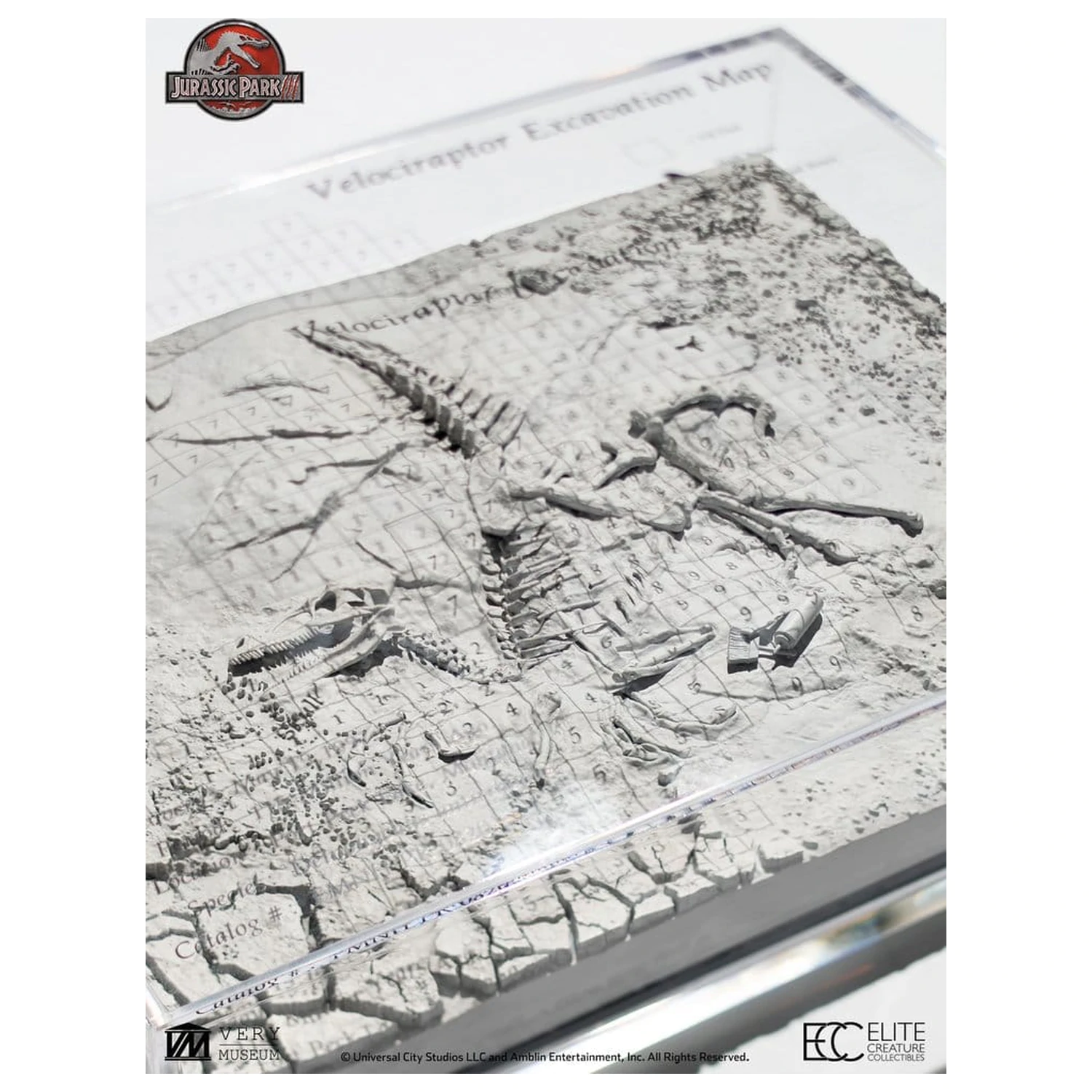 Jurassic Park III mapa vykopávek Velociraptor 27 cm fotografii produktu