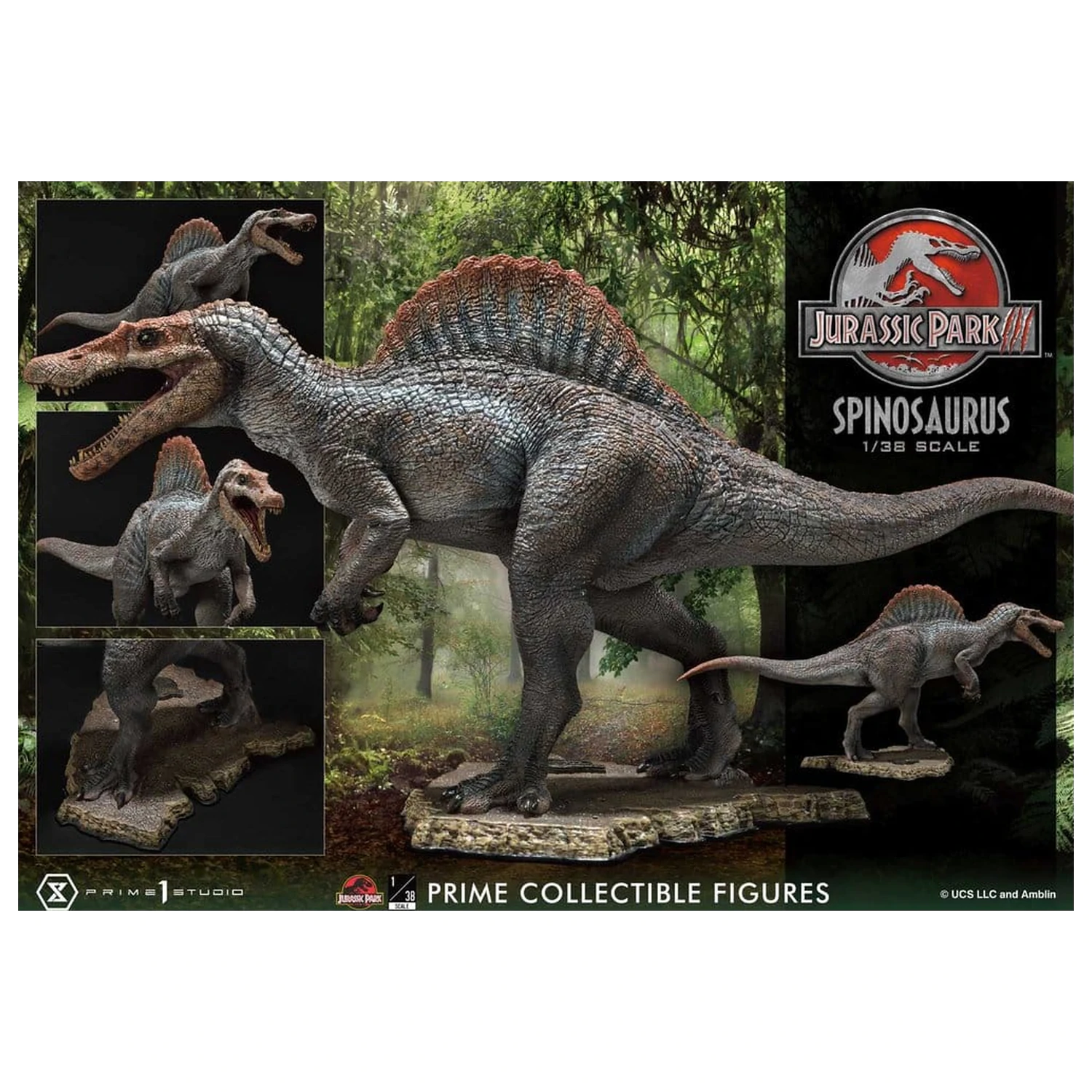 Jurassic Park III (Film) Prime sběratelské figurky socha 1/38 Spinosaurus 24 cm fotografii produktu