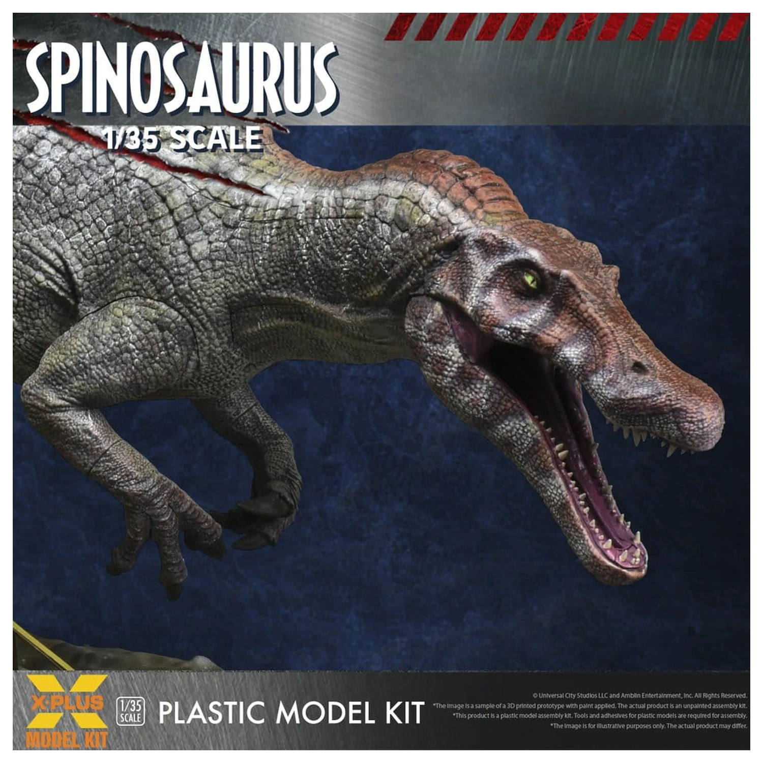 Jurassic Park III Plastikový model Kit 1/35 Spinosaurus 19 cm (Reprodukce) fotografii produktu
