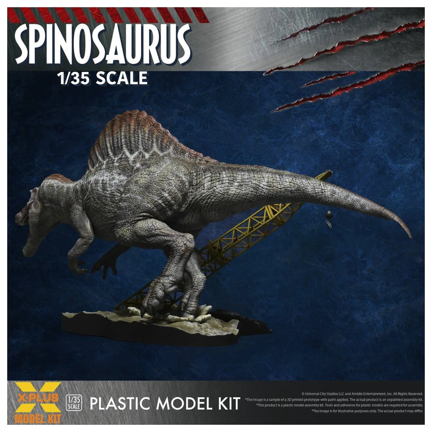 Jurassic Park III Plastikový model Kit 1/35 Spinosaurus 19 cm (Reprodukce) fotografii produktu