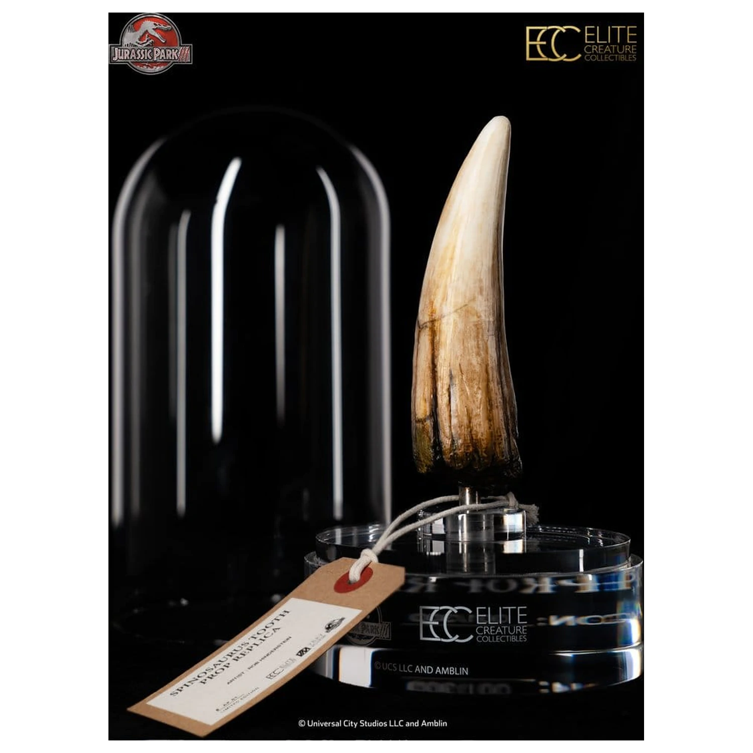 Jurassic Park III Replika rekvizity 1/1 Spinosaurus zub 14 cm fotografii produktu