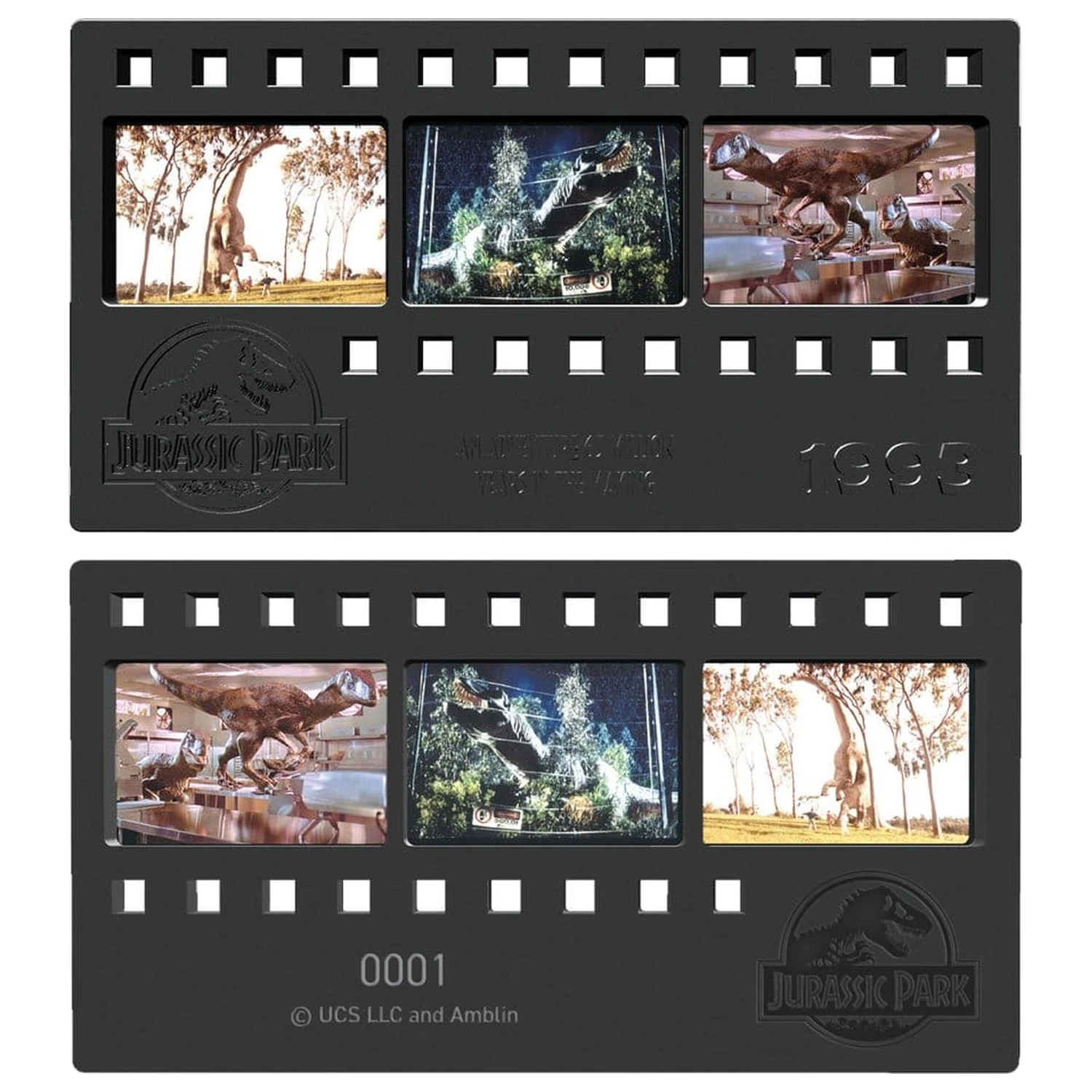 Jurassic Park Ingot kovový filmový pás sběratelský 12 cm fotografii produktu