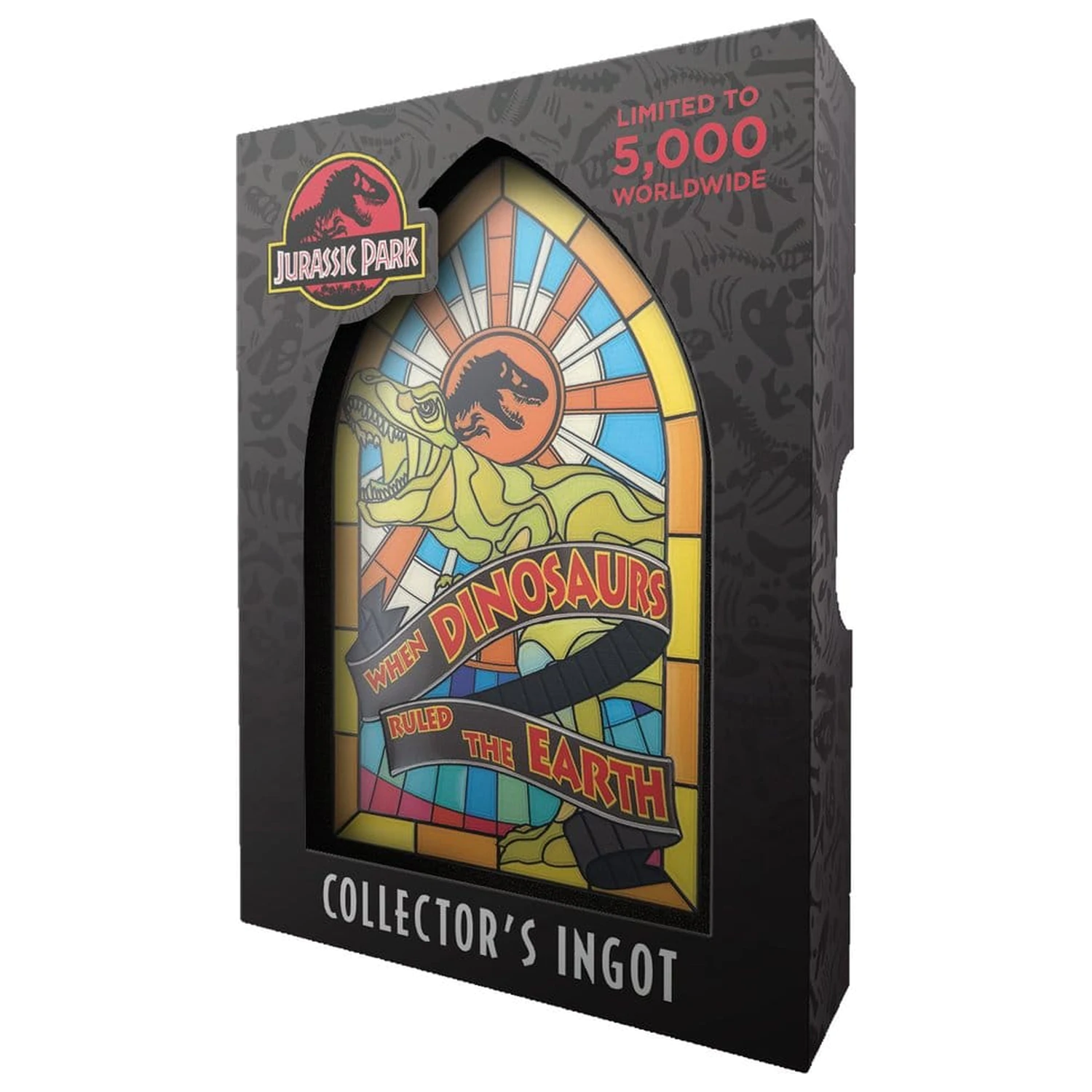 Jurassic Park Ingot ve stylu vitráže kovový 11 cm fotografii produktu