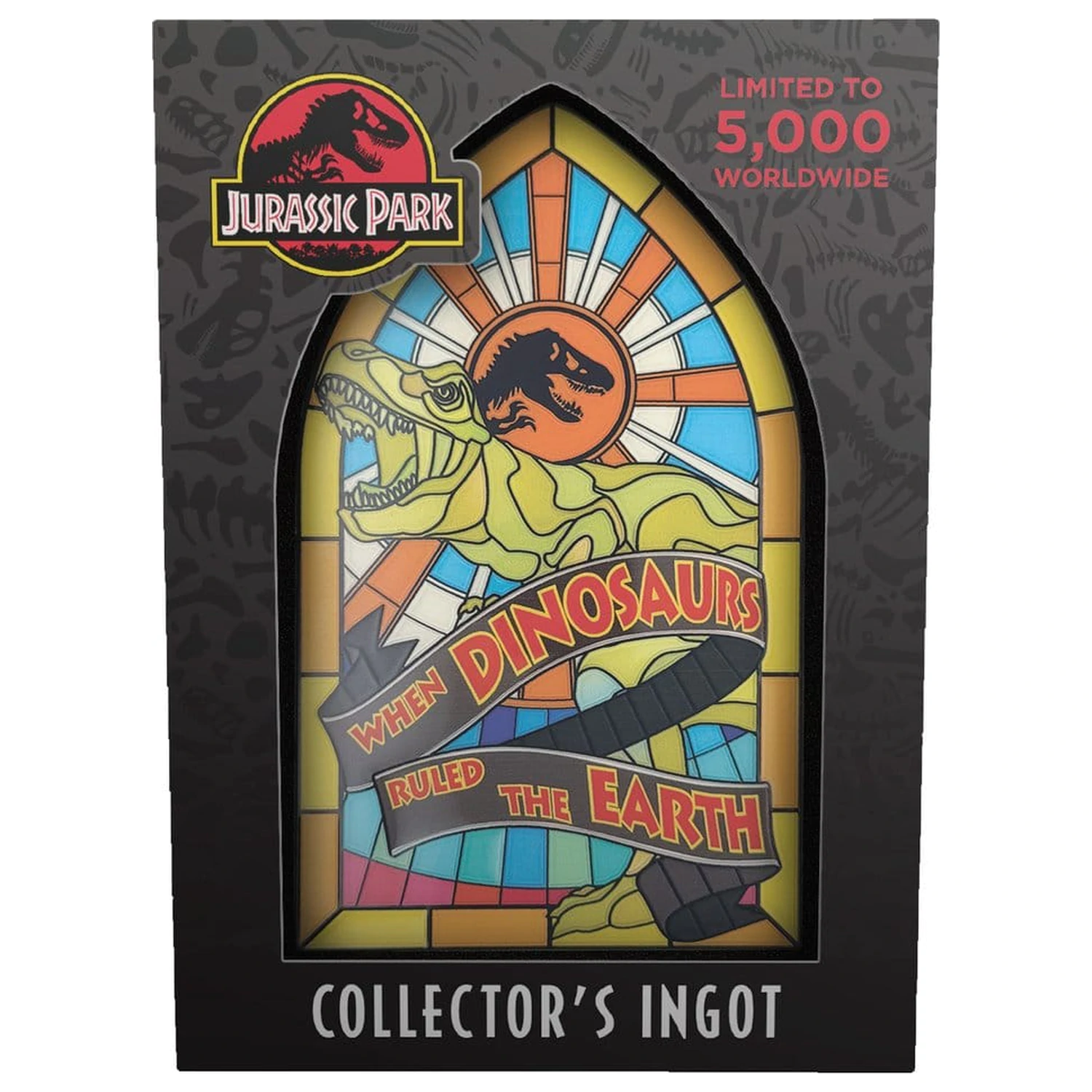 Jurassic Park Ingot ve stylu vitráže kovový 11 cm fotografii produktu