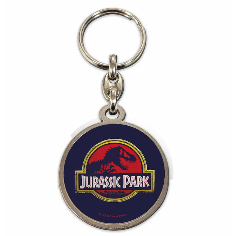 Jurassic Park Kovová Klíčenka Filmové Logo 7 cm fotografii produktu