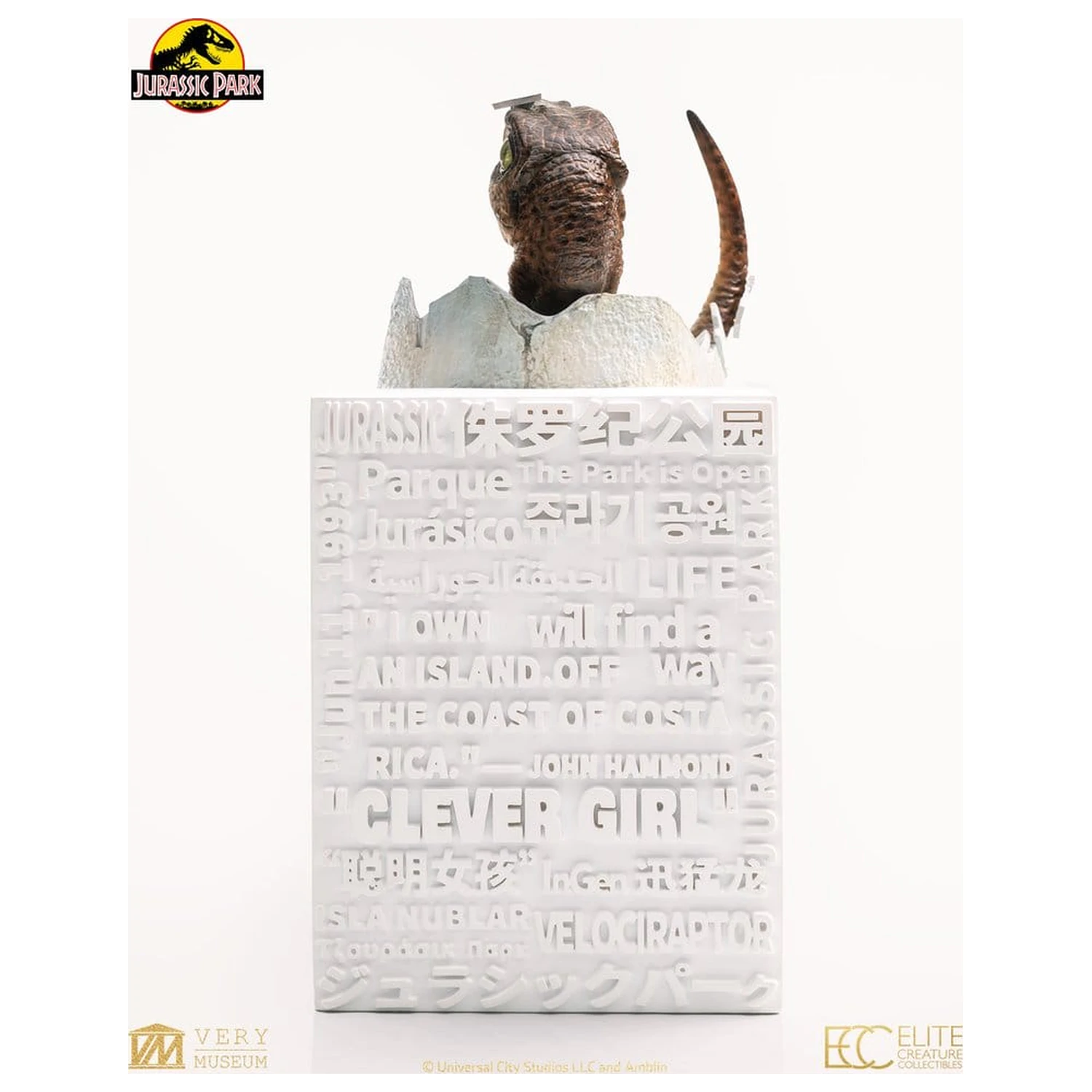 Jurassic Park Replika busty líhnoucí se vejce Velociraptora 24 cm fotografii produktu