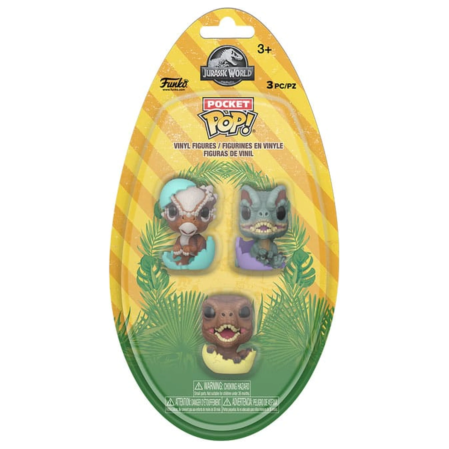 Jurassic Park Pocket Funko POP! Vinylová figurka Easter Egg 3-Pack Dinos 4 cm fotografii produktu