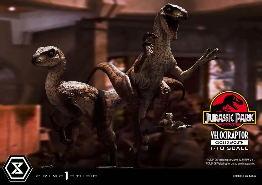 Jurassic Park Prime Collectibles Socha 1/10 Velociraptor Zavřená Tlama 19 cm fotografii produktu