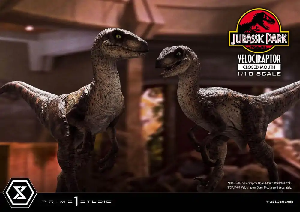 Jurassic Park Prime Collectibles Socha 1/10 Velociraptor Zavřená Tlama 19 cm fotografii produktu