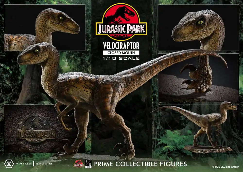 Jurassic Park Prime Collectibles Socha 1/10 Velociraptor Zavřená Tlama 19 cm fotografii produktu