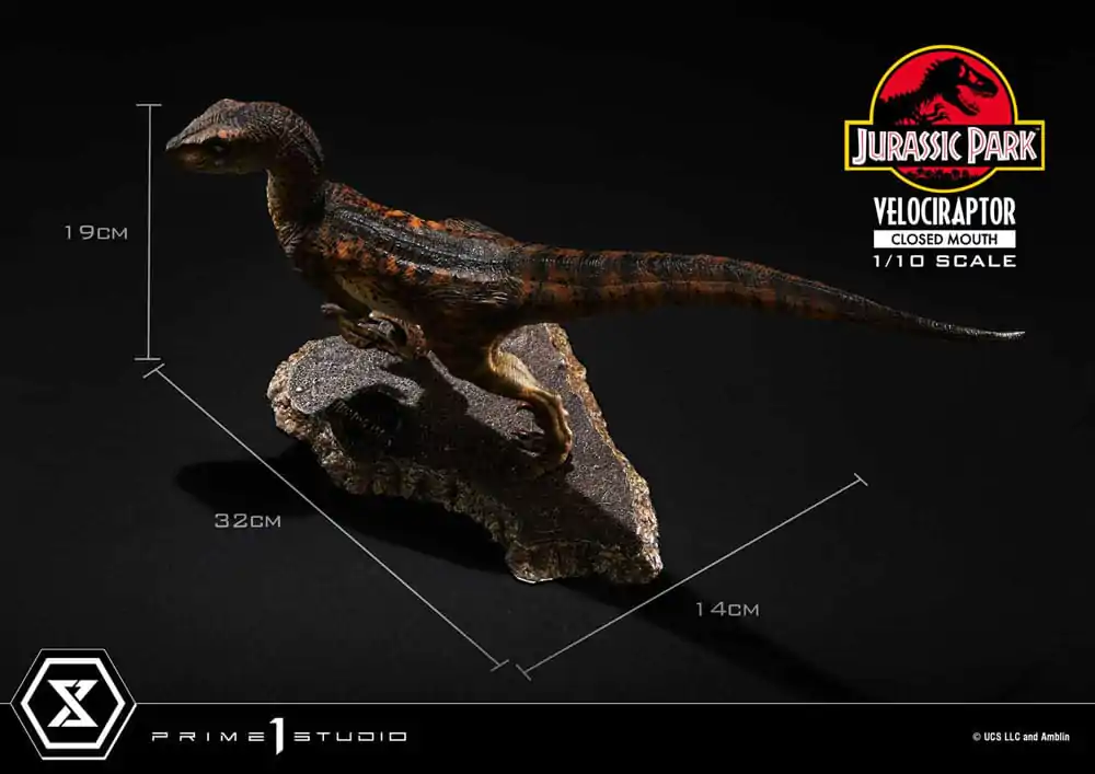 Jurassic Park Prime Collectibles Socha 1/10 Velociraptor Zavřená Tlama 19 cm fotografii produktu