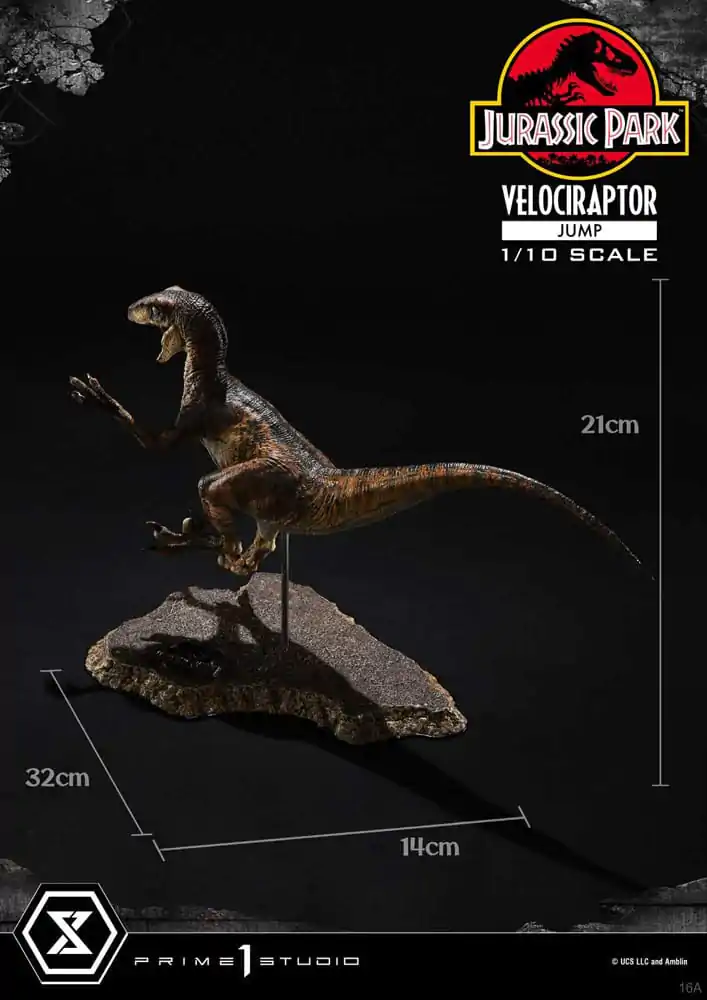 Jurassic Park Prime Collectibles Socha 1/10 Velociraptor Skok 21 cm fotografii produktu