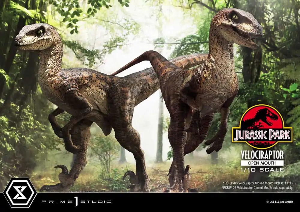 Jurassic Park Prime Collectibles Socha 1/10 Velociraptor Otevřená tlama 19 cm fotografii produktu