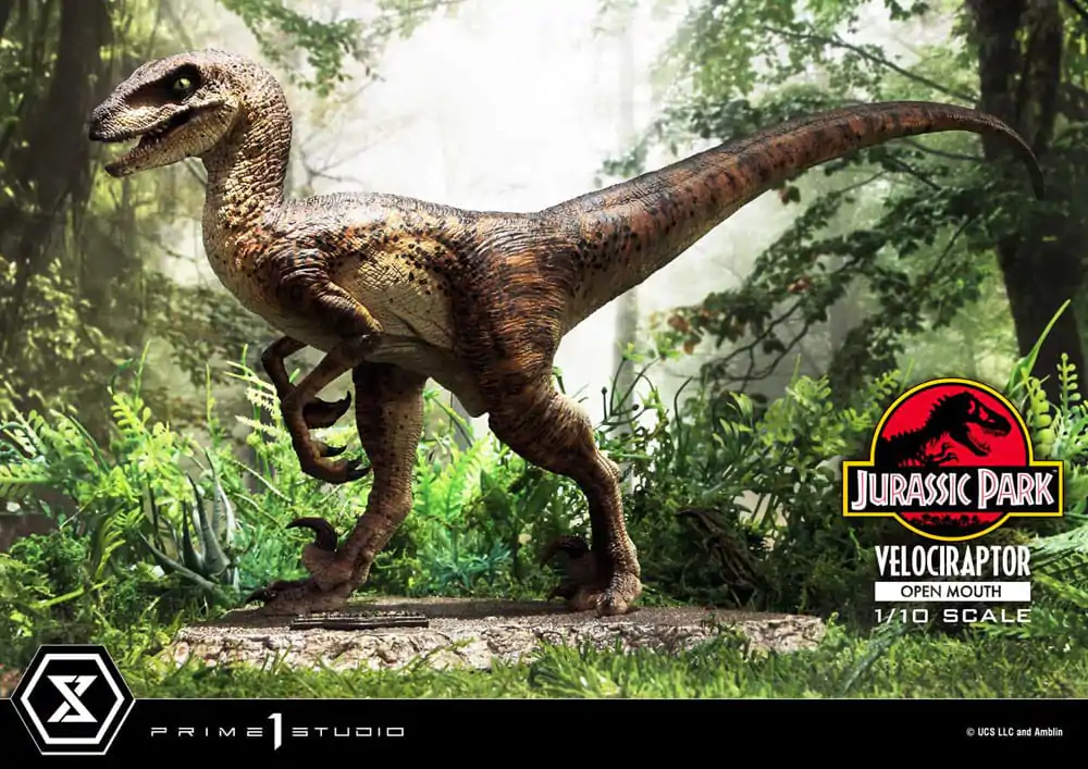Jurassic Park Prime Collectibles Socha 1/10 Velociraptor Otevřená tlama 19 cm fotografii produktu
