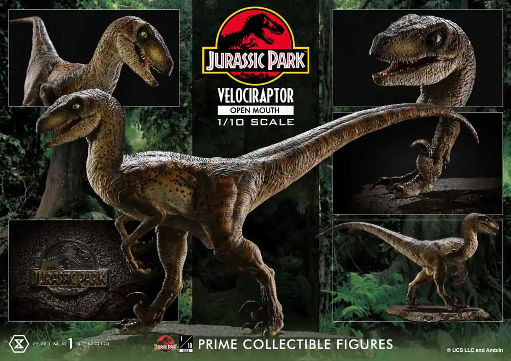 Jurassic Park Prime Collectibles Socha 1/10 Velociraptor Otevřená tlama 19 cm fotografii produktu