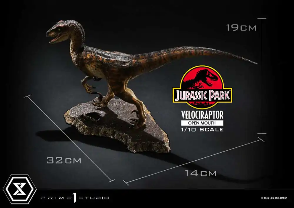 Jurassic Park Prime Collectibles Socha 1/10 Velociraptor Otevřená tlama 19 cm fotografii produktu