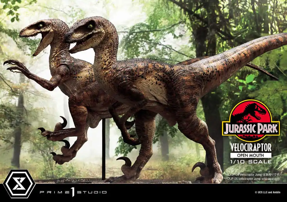 Jurassic Park Prime Collectibles Socha 1/10 Velociraptor Otevřená tlama 19 cm fotografii produktu